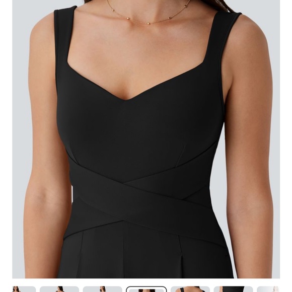 HALARA Elegant Black Wide-Leg Jumpsuit - Picture 4 of 6